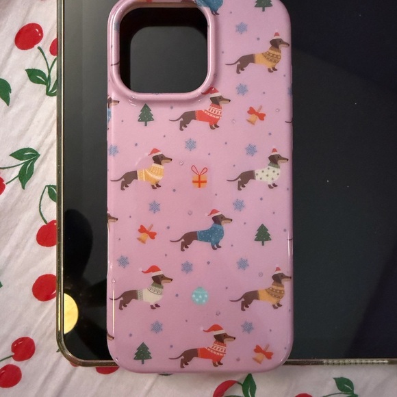 Pink Dog Pattern Phone Case - Picture 1 of 1